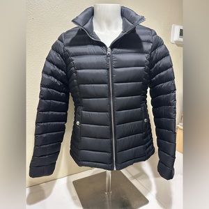 Abercrombie & Fitch Jacket Womens XL Black Down Series Quilted Full Zip